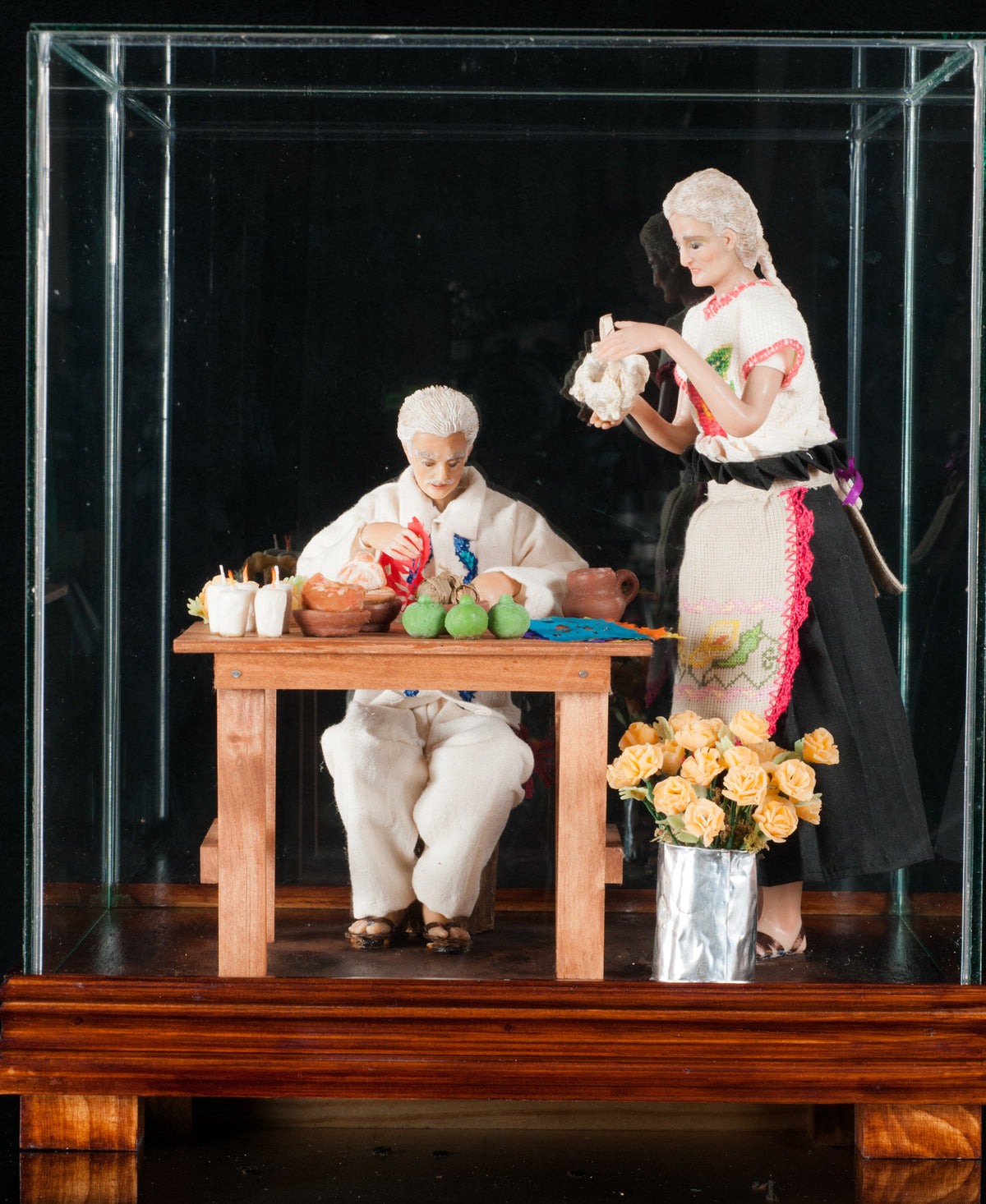 Wax day of the death sculpture from Michoacan Mexico