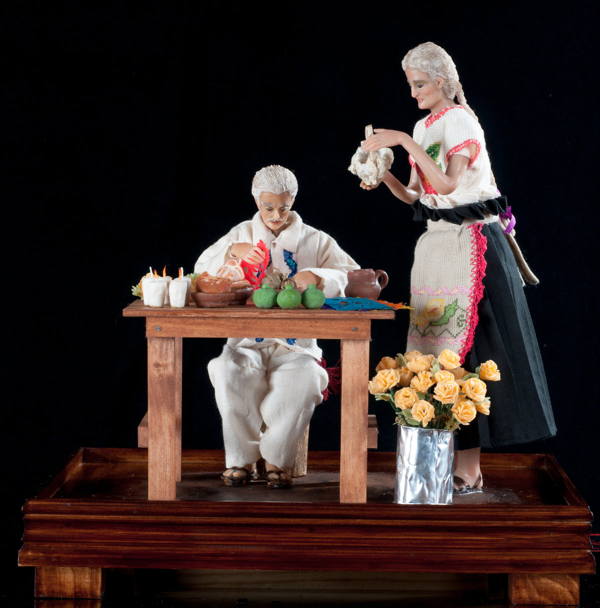 Wax day of the death sculpture from Michoacan Mexico