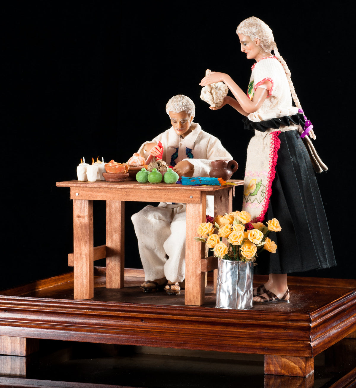 Wax day of the death sculpture from Michoacan Mexico