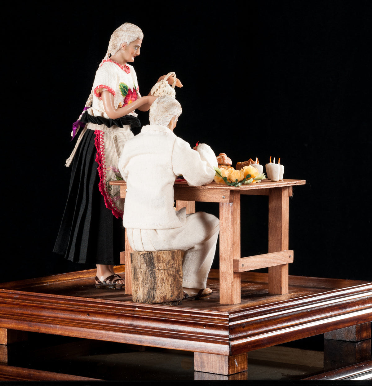 Wax day of the death sculpture from Michoacan Mexico