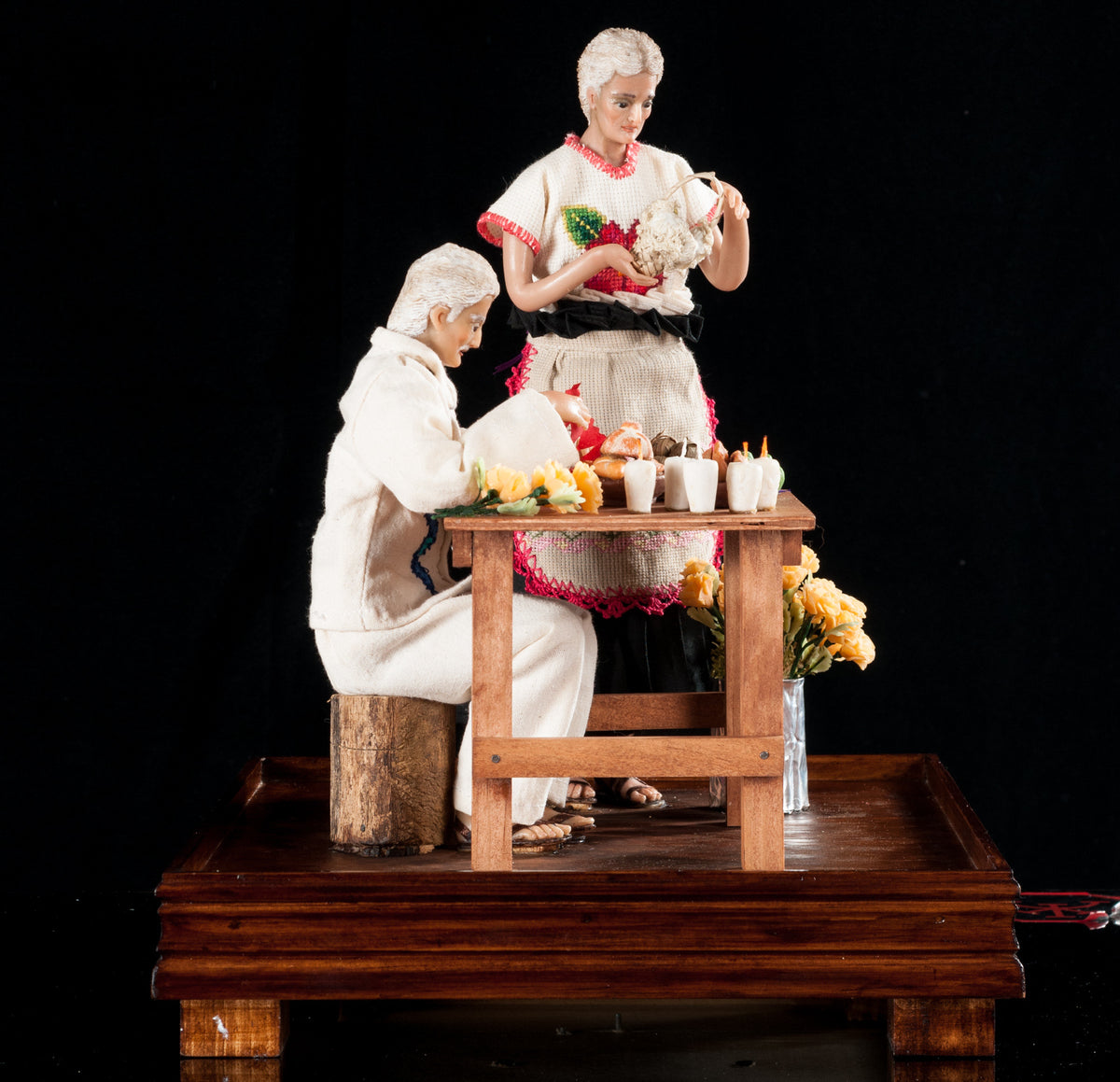 Wax day of the death sculpture from Michoacan Mexico