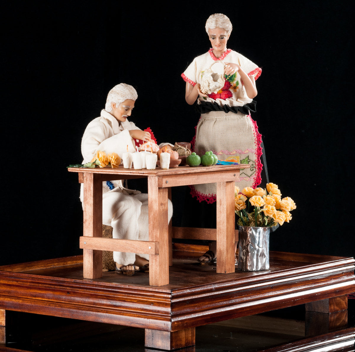 Wax day of the death sculpture from Michoacan Mexico