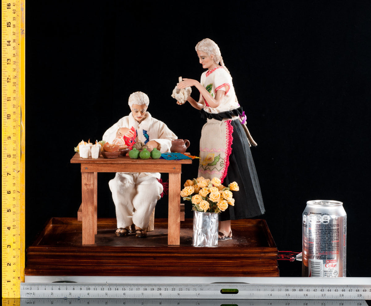 Wax day of the death sculpture from Michoacan Mexico