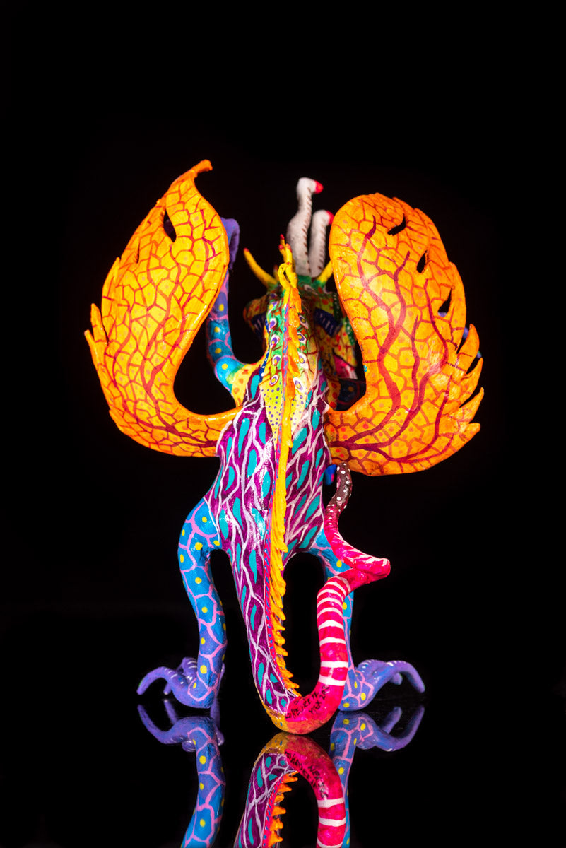 Back of paper Mache Alebrije