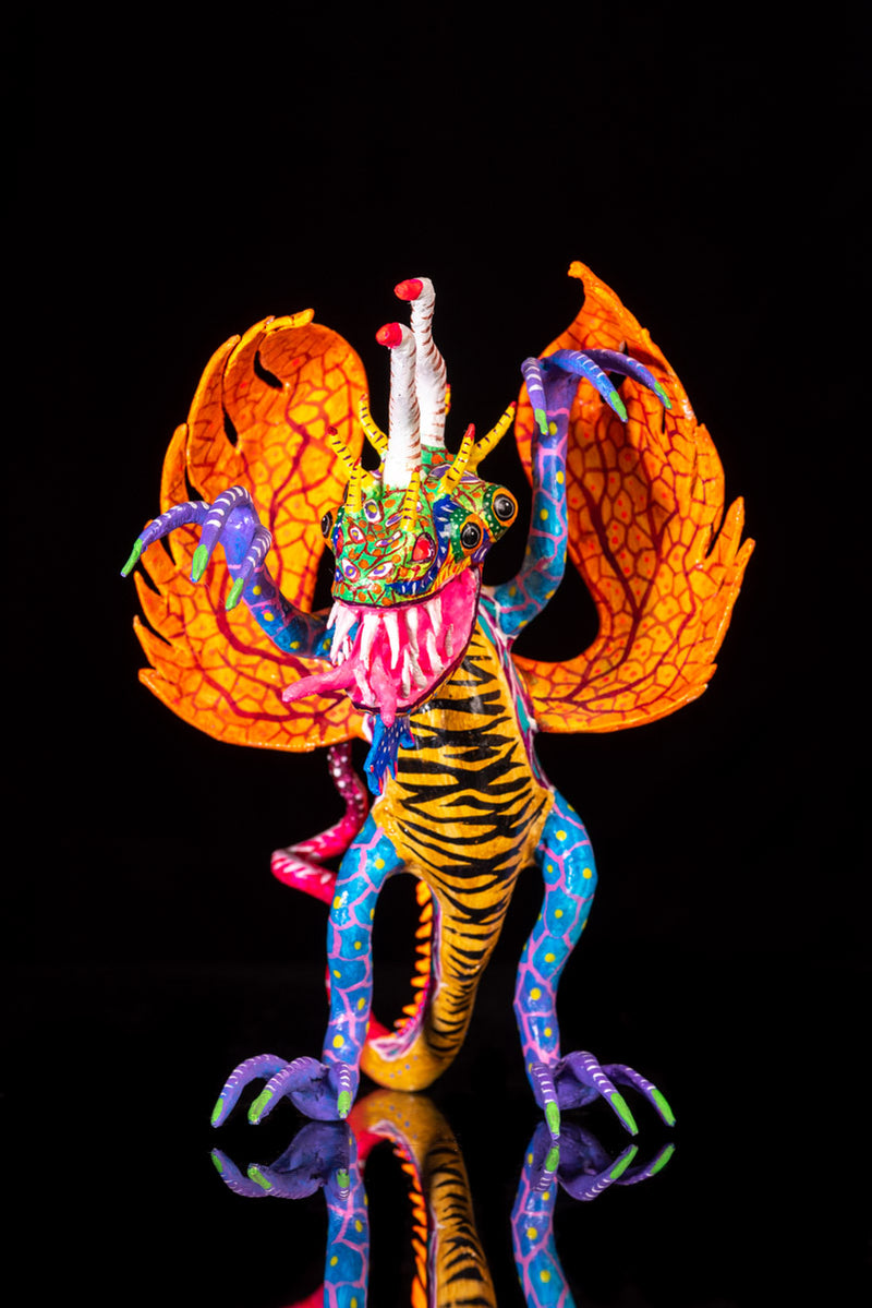 Front view of paper mache alebrije