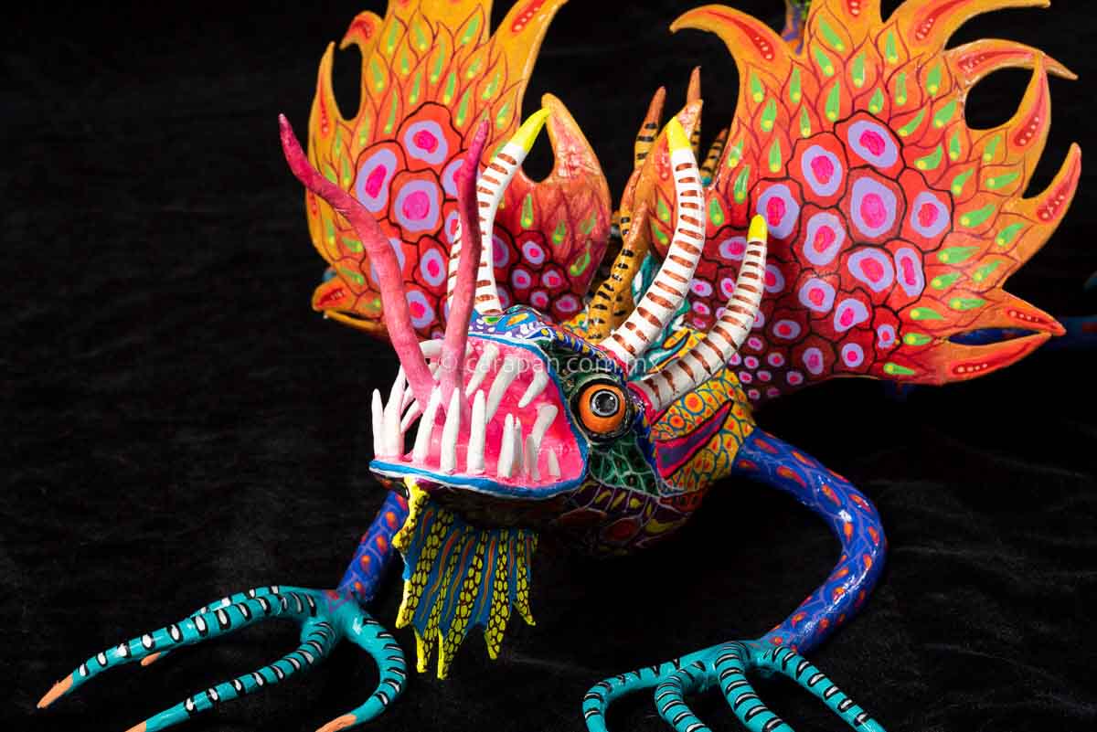 Big Paper Mache Alebrije Mexican Dragon