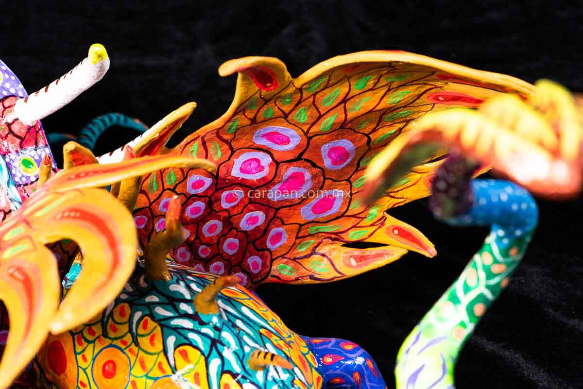 Big Paper Mache Alebrije Mexican Dragon