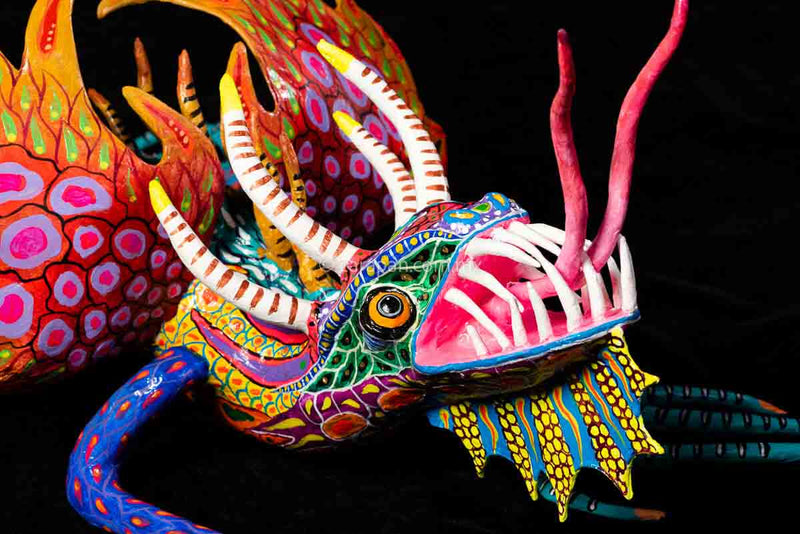 Big Paper Mache Alebrije Mexican Dragon