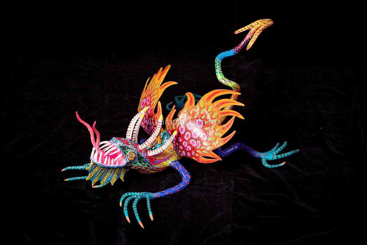 Big Paper Mache Alebrije Mexican Dragon