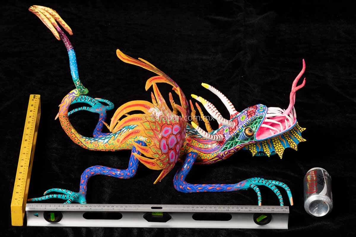 Big Paper Mache Alebrije Mexican Dragon