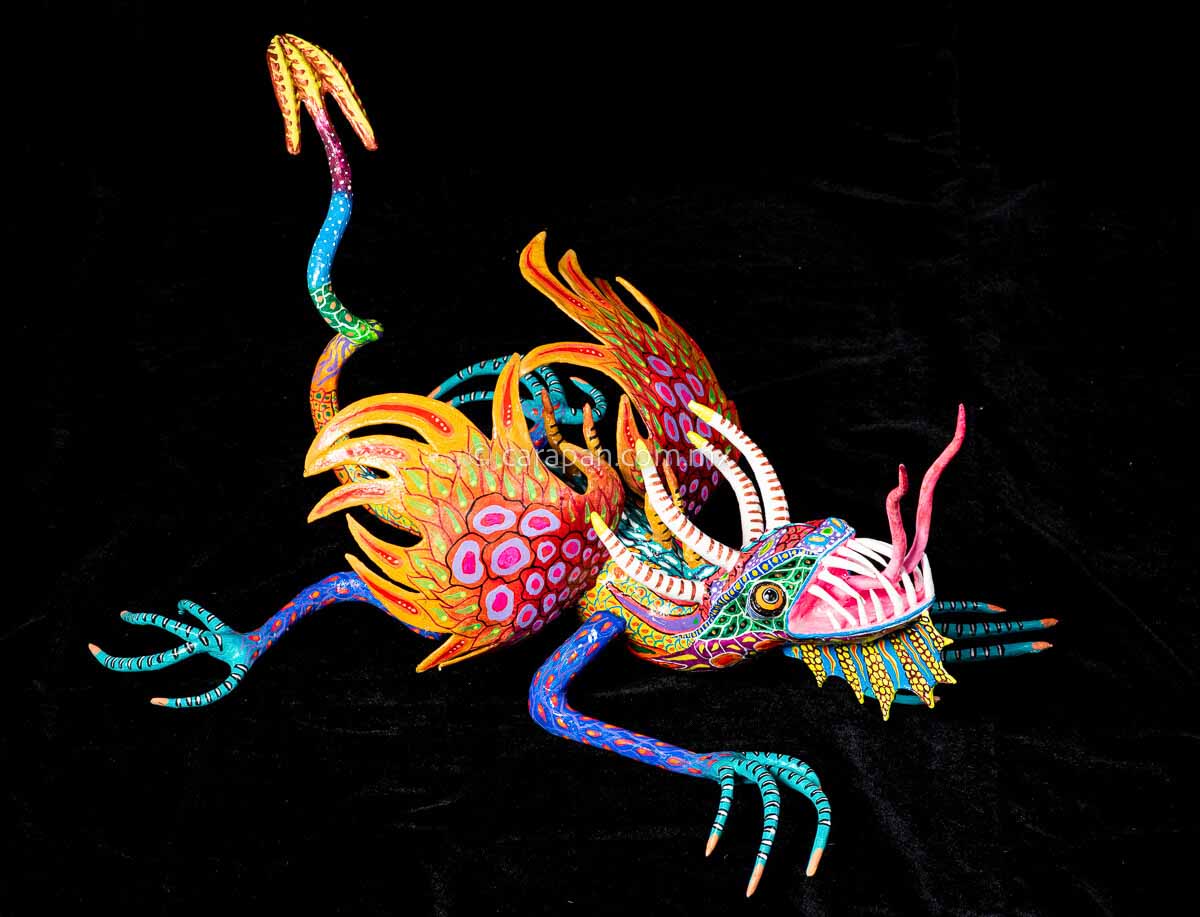 Big Paper Mache Alebrije Mexican Dragon