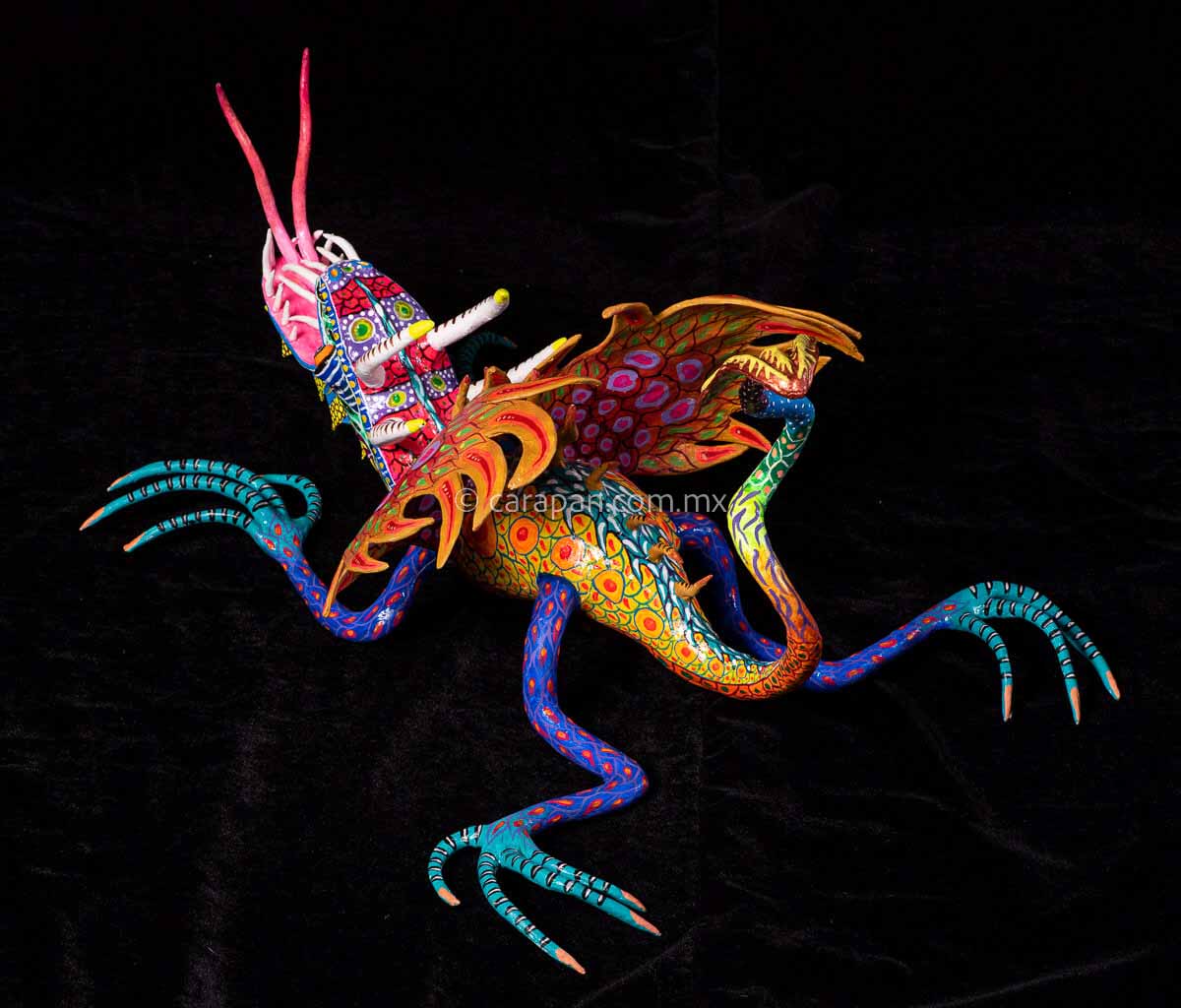 Big Paper Mache Alebrije Mexican Dragon