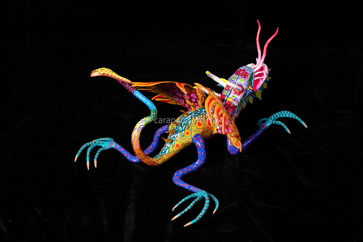 Big Paper Mache Alebrije Mexican Dragon