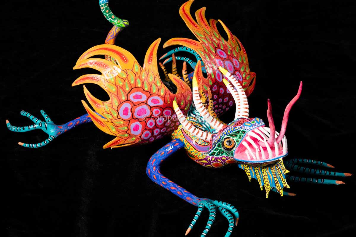 Big Paper Mache Alebrije Mexican Dragon