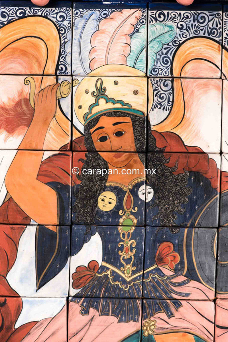 St-michael-archangel-retablo-Tonala-Burnished-clay-