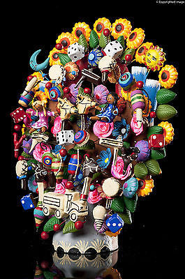 Clay tree of life from Metepec Mexico