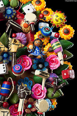 Clay tree of life from Metepec Mexico
