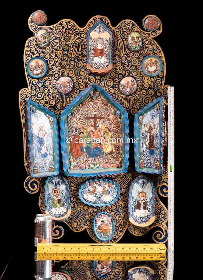 Tonala-clay-retablo-Jesus-descent-cross
