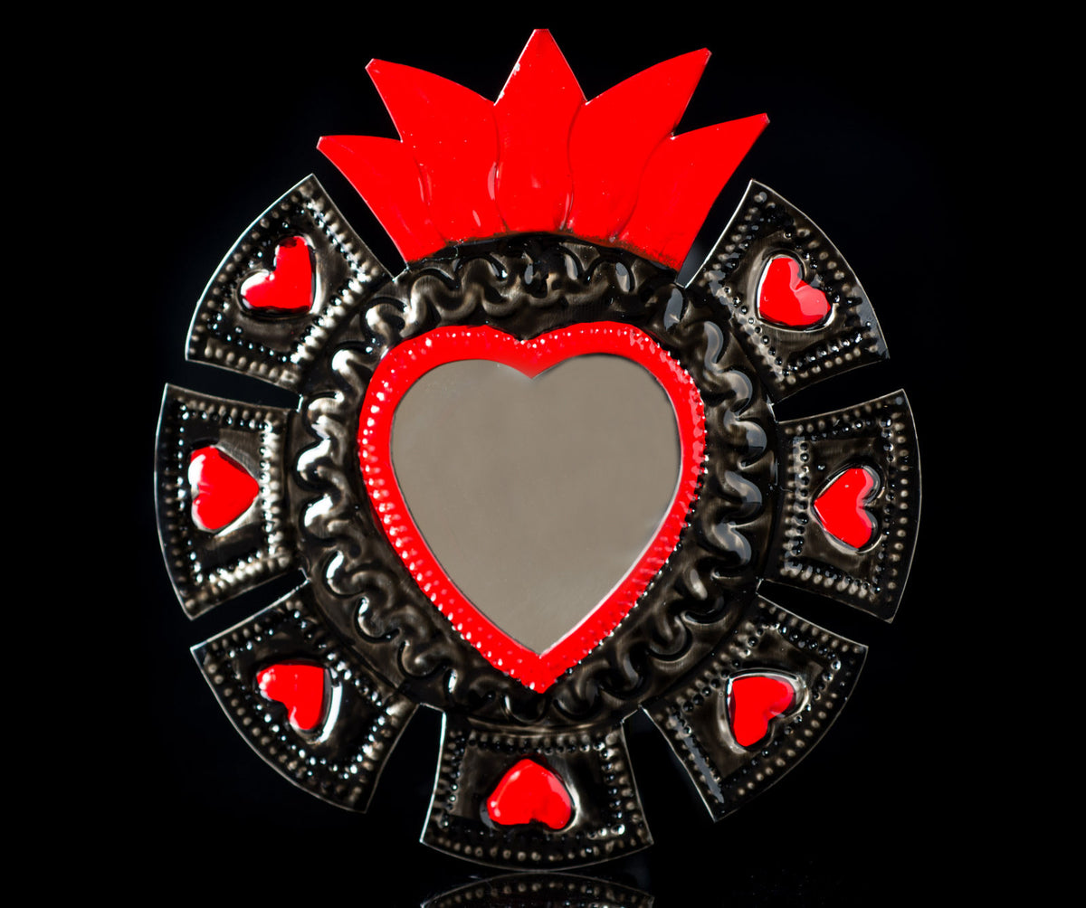 Tin heart from Oaxaca Mexico