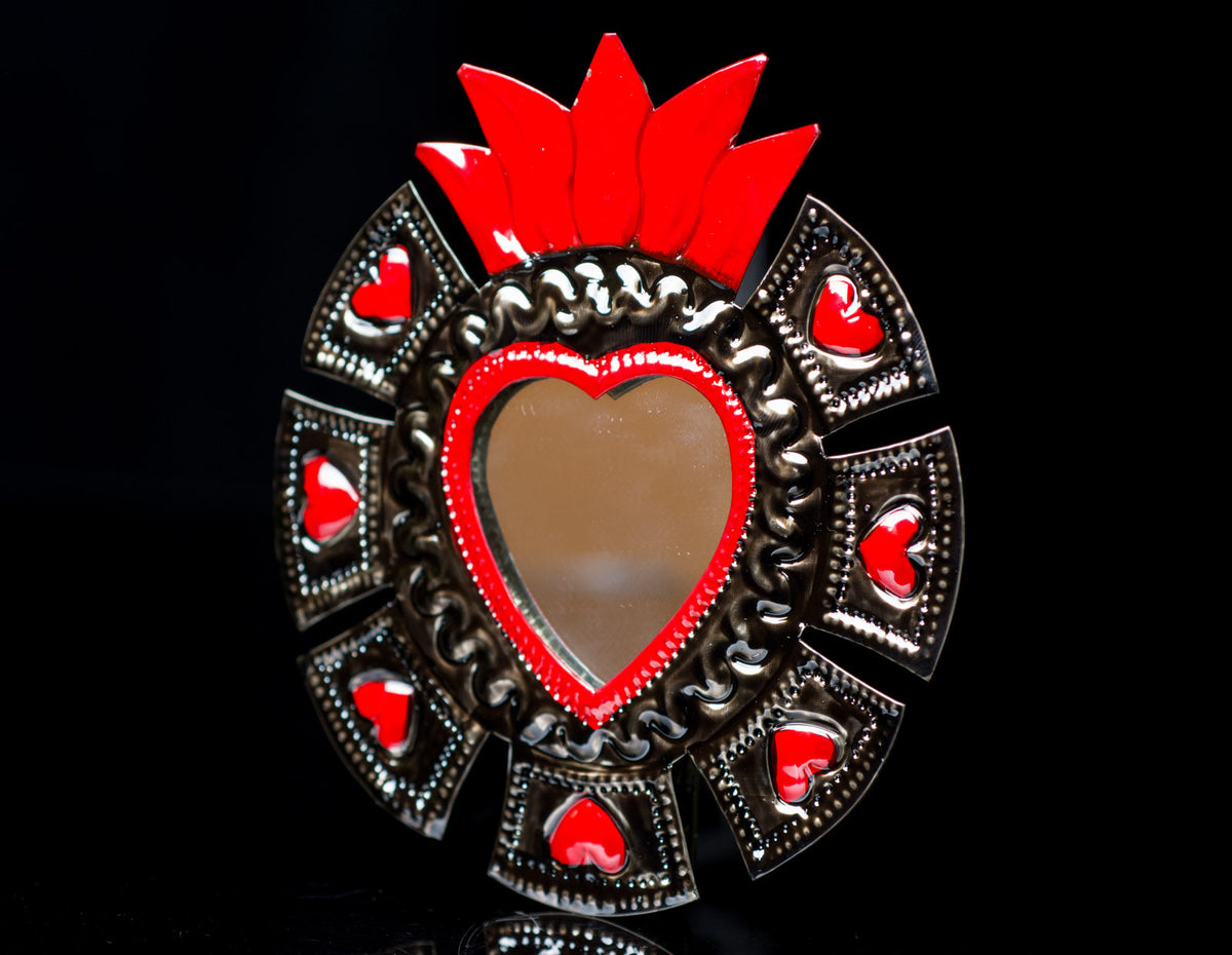 Tin heart from Oaxaca Mexico