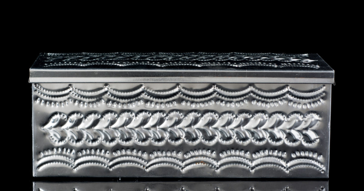 Oaxacan Tin Art Chiseled Box Mexican Folk Art