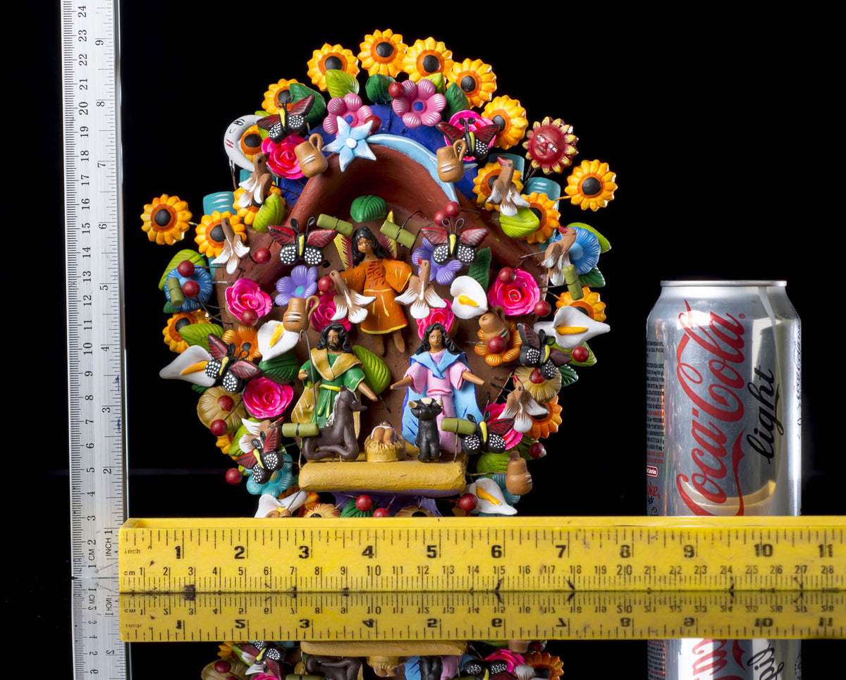Clay tree of life from Metepec Mexico