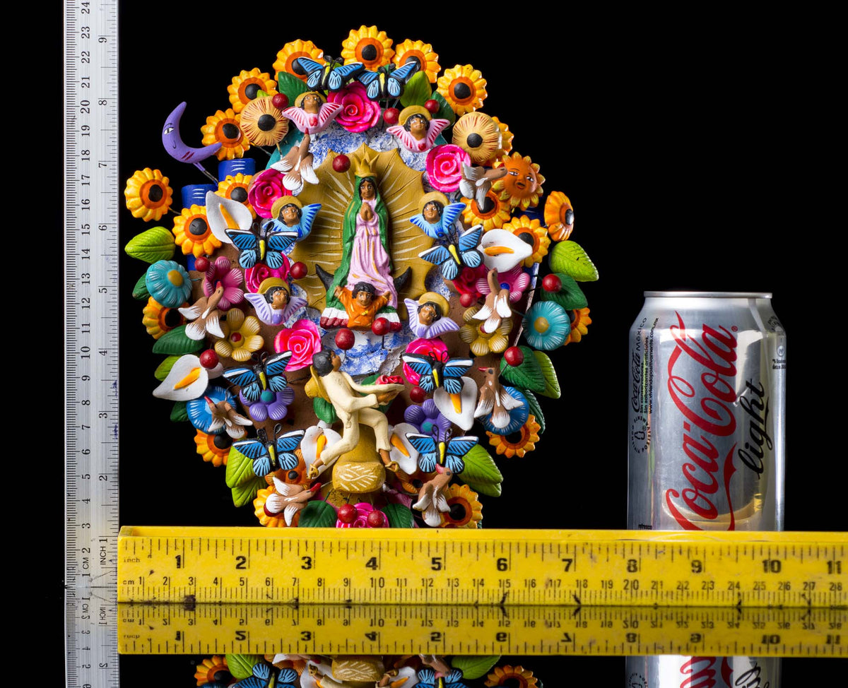 Clay tree of life from Metepec Mexico