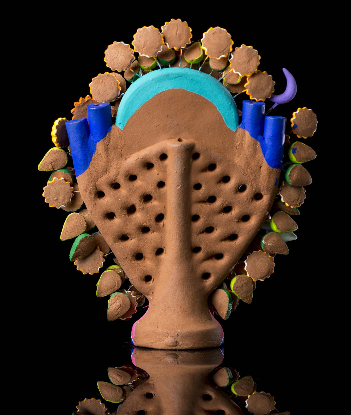 Clay tree of life from Metepec Mexico