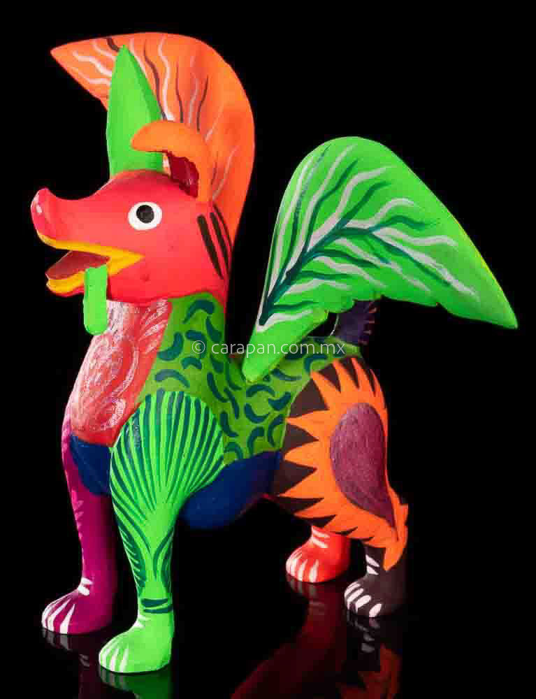 Xoloitzcuintle Dog Coco Style Alebrije Oaxaca Wood Carving