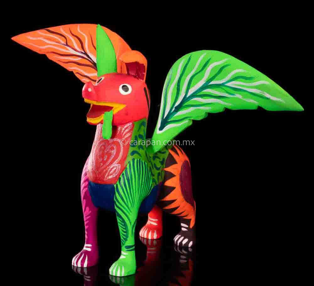 Xoloitzcuintle Dog Coco Style Alebrije Oaxaca Wood Carving