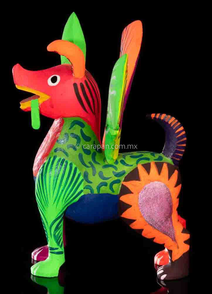 Xoloitzcuintle Dog Coco Style Alebrije Oaxaca Wood Carving
