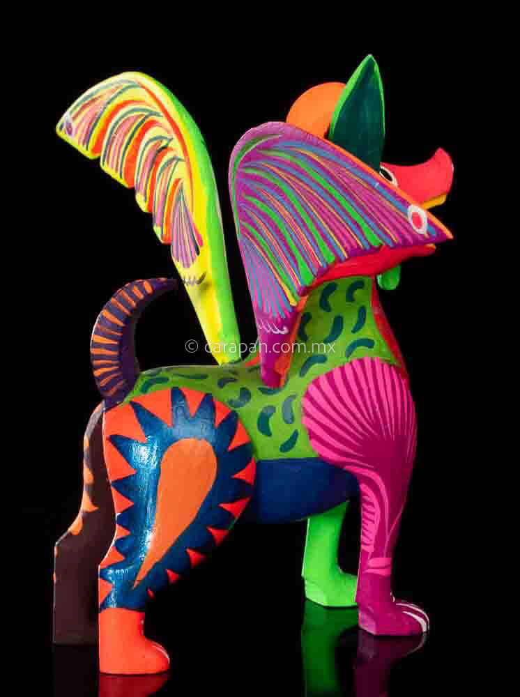 Xoloitzcuintle Dog Coco Style Alebrije Oaxaca Wood Carving