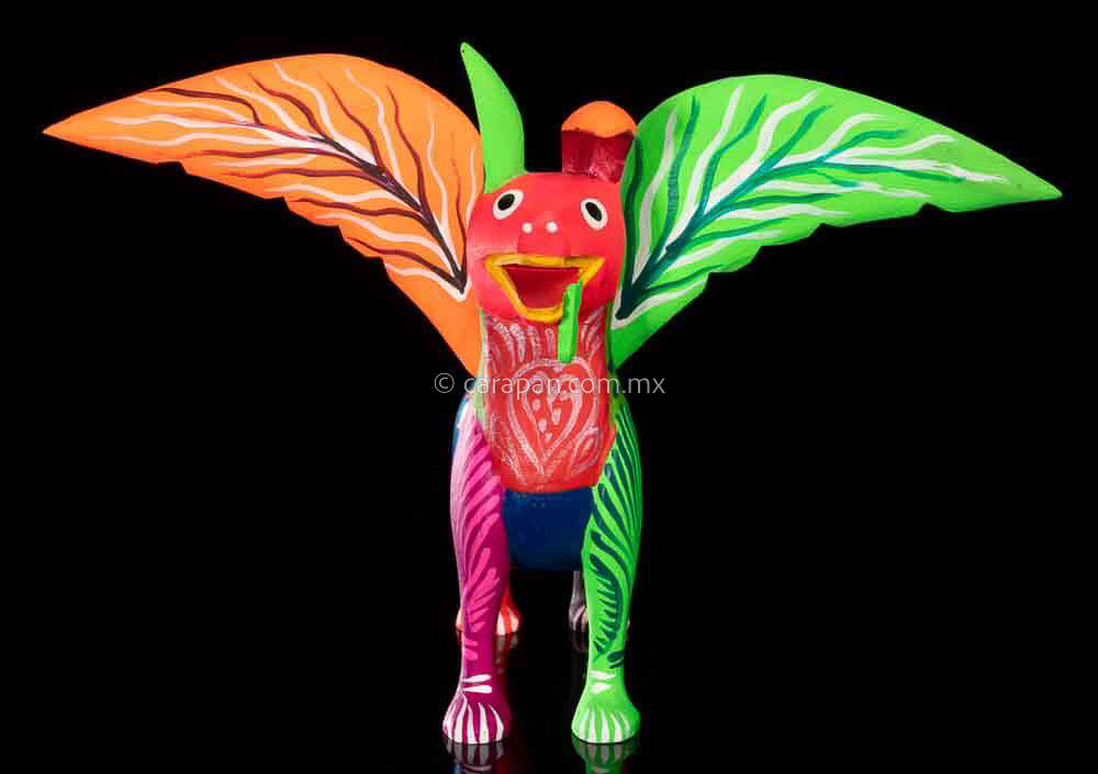 Xoloitzcuintle Dog Coco Style Alebrije Oaxaca Wood Carving