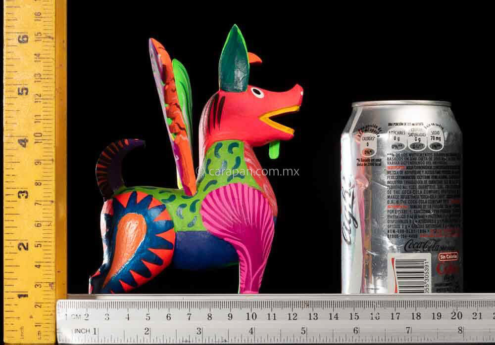 Xoloitzcuintle Dog Coco Style Alebrije Oaxaca Wood Carving