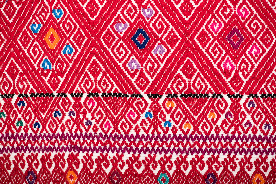 Waist loomed table runner from Chiapas Mexico