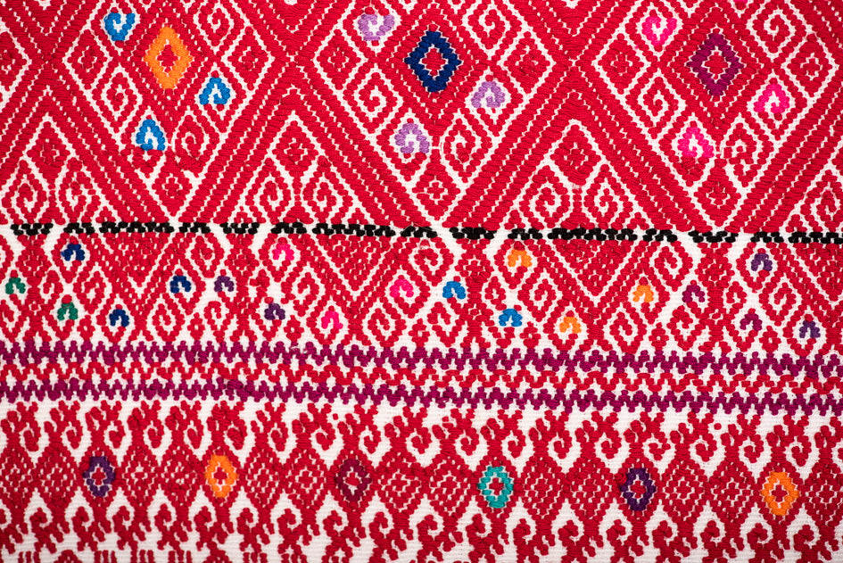 Waist loomed table runner from Chiapas Mexico