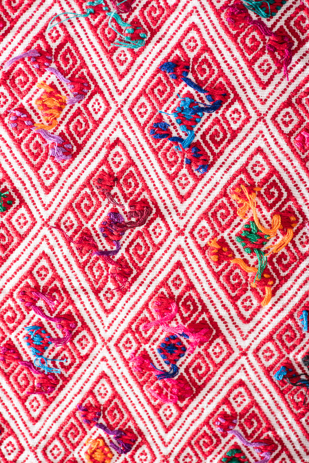 Waist loomed table runner from Chiapas Mexico