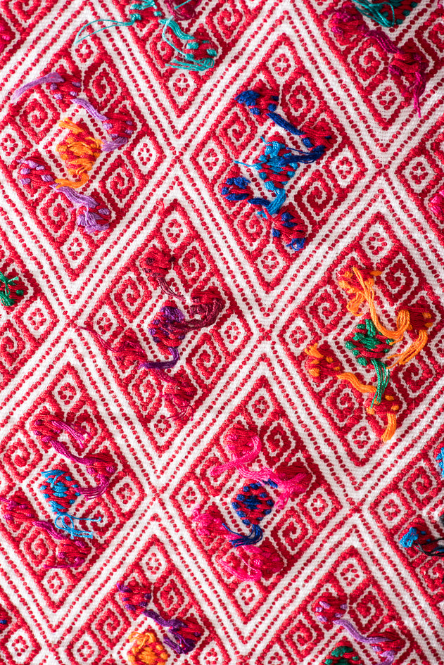 Waist loomed table runner from Chiapas Mexico