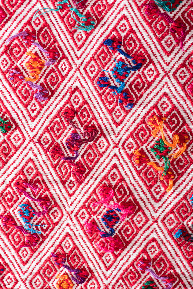 Waist loomed table runner from Chiapas Mexico