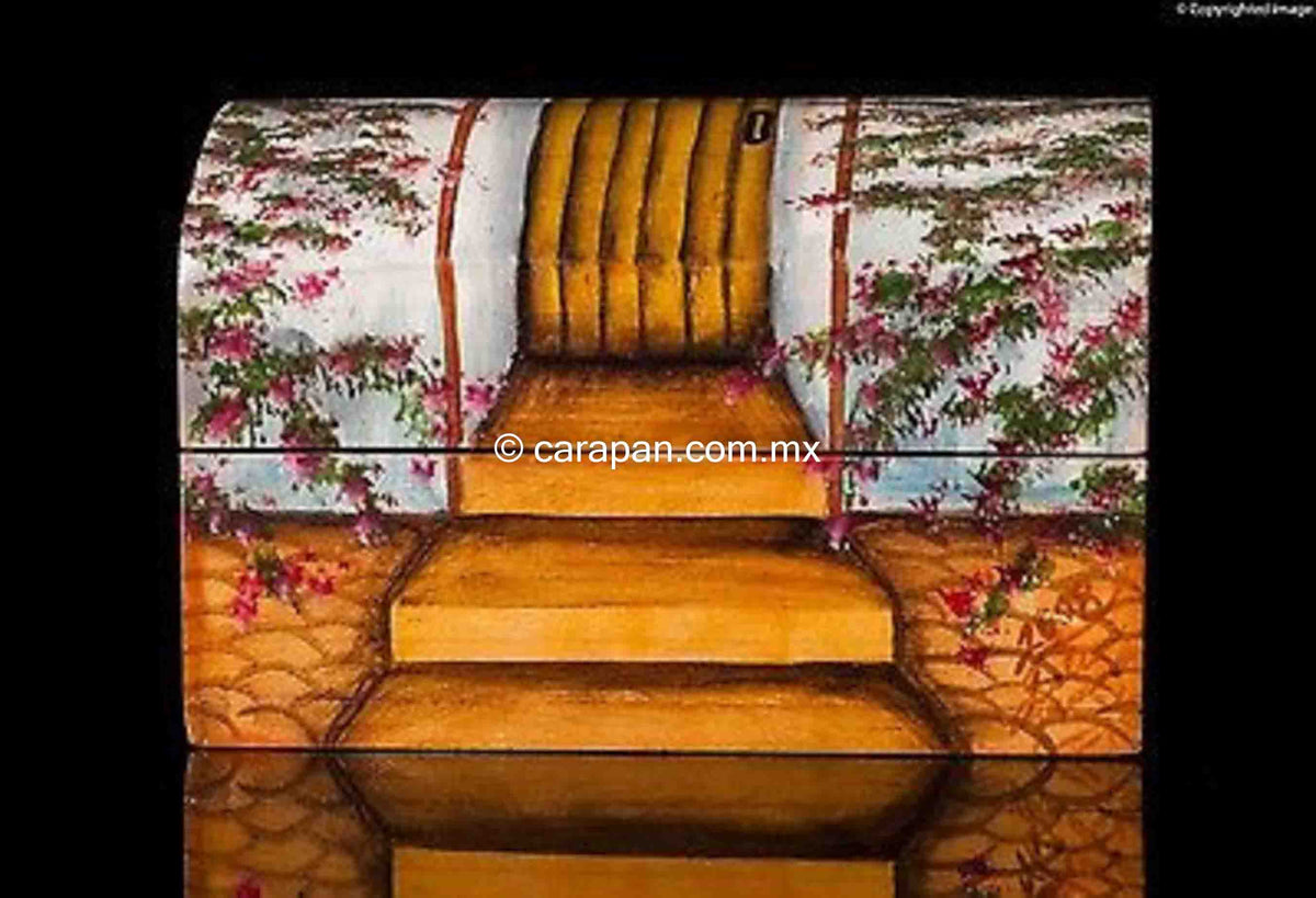 Hand painted wood box from Guanajuato Mexico