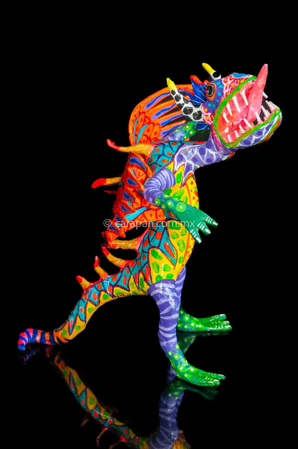 Mexican Alebrije Paper Mache Orange Wings