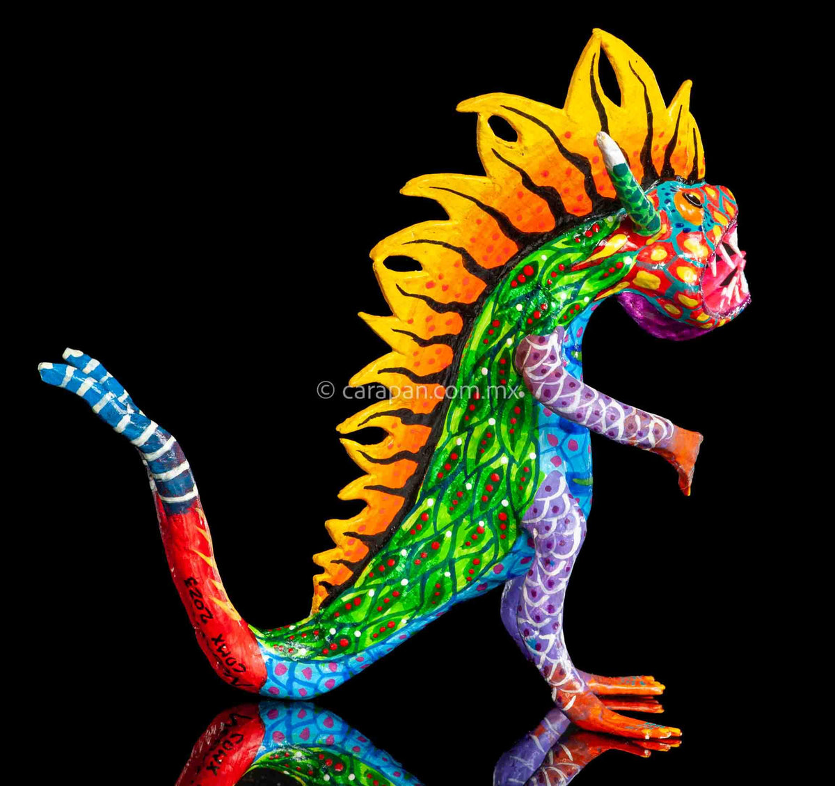 Paper Mache Alebrije Mexican Dragon