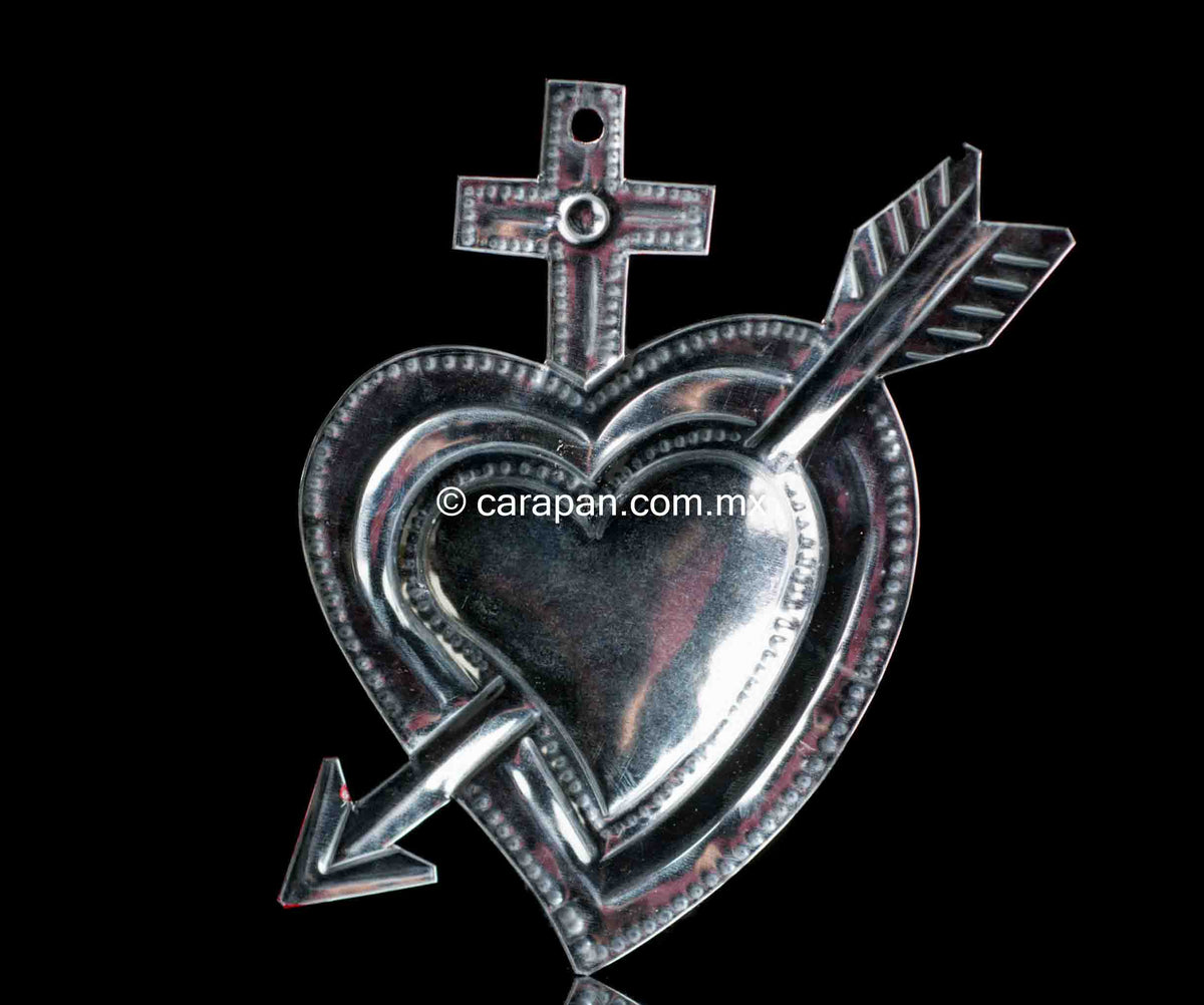 Tin heart from Oaxaca Mexico