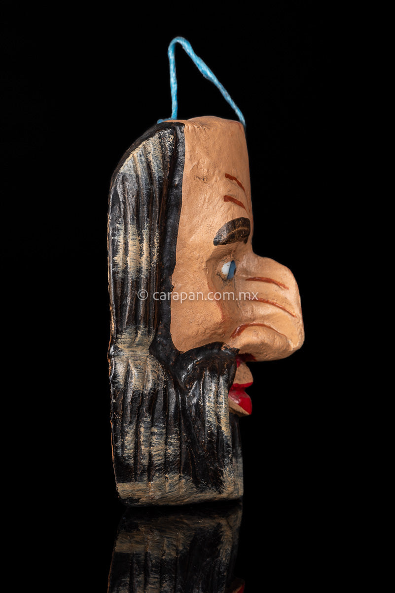 Mexican Wooden Mask of man with beard