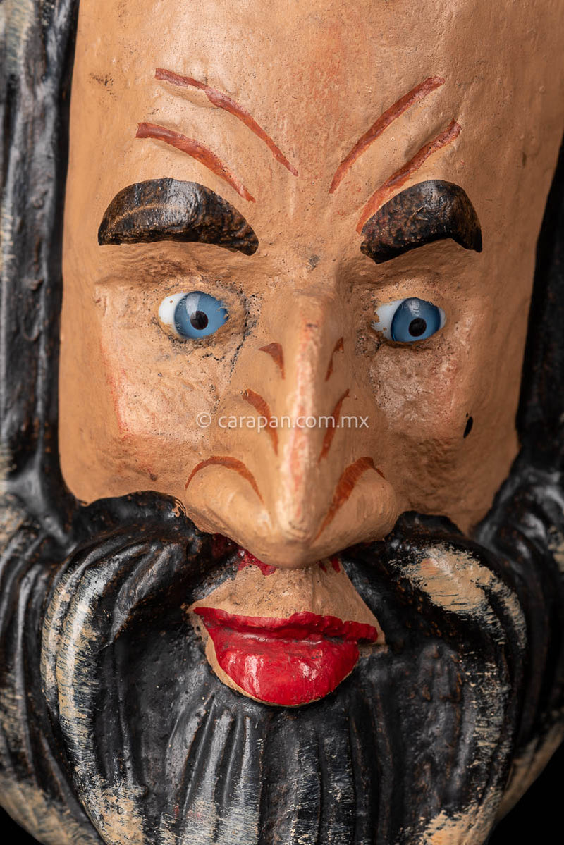 Mexican Wooden Mask of man with beard