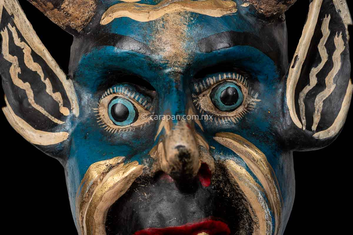 Mexican Devil Mask in Blue