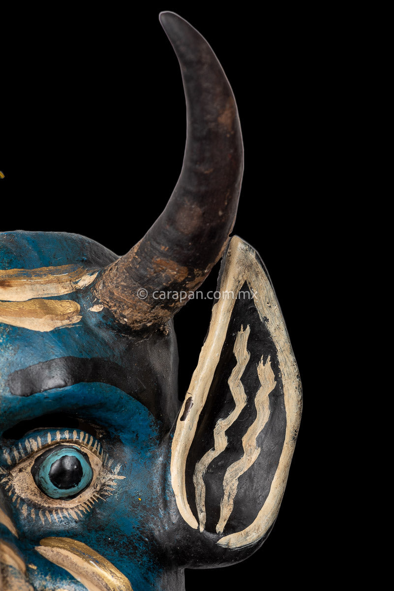 Mexican Devil Mask in Blue