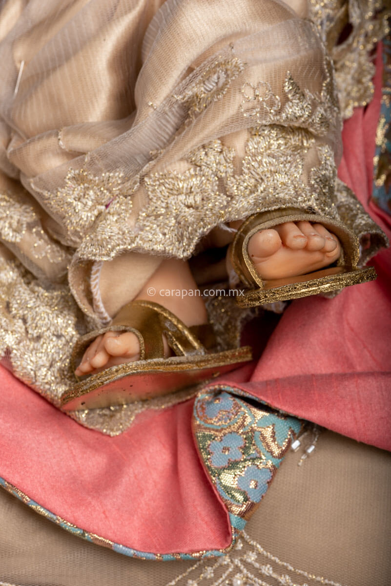 detail of feet and sandals Holy infant mary
