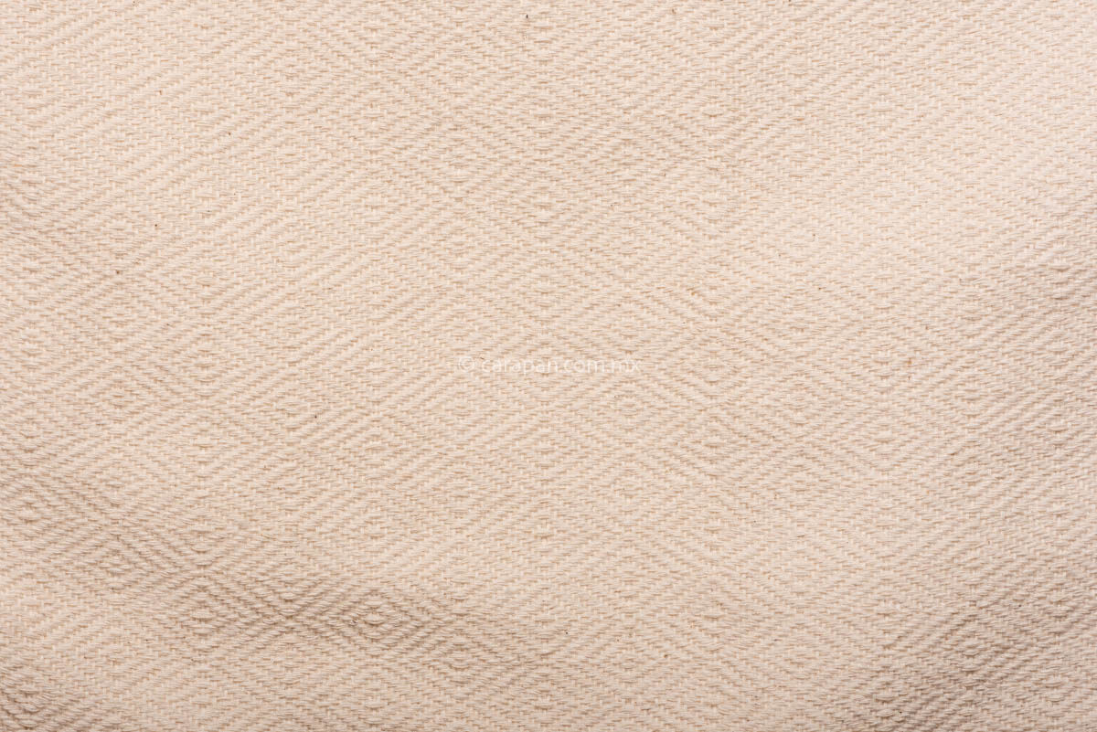 Set of 2 raw cotton rectangular cushion covers with diamonds pattern