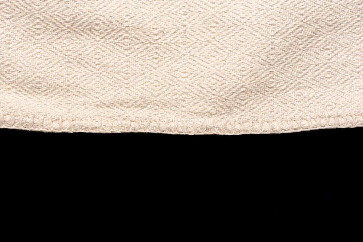 Set of 2 raw cotton rectangular cushion covers with diamonds pattern